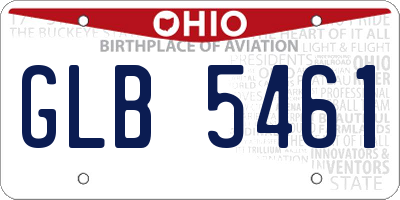 OH license plate GLB5461