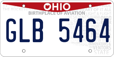 OH license plate GLB5464