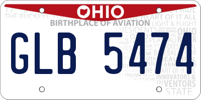 OH license plate GLB5474