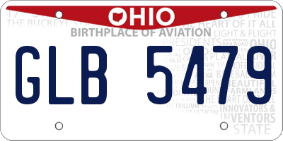 OH license plate GLB5479