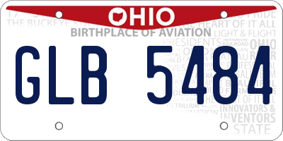 OH license plate GLB5484