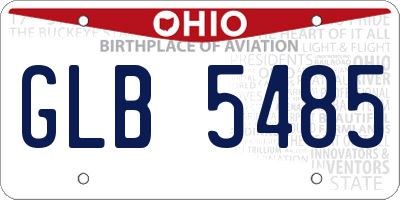OH license plate GLB5485