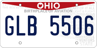 OH license plate GLB5506