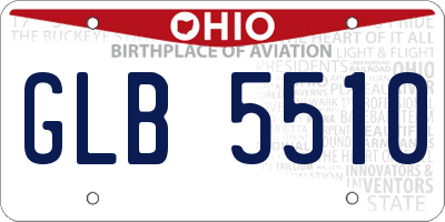OH license plate GLB5510