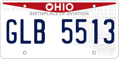 OH license plate GLB5513