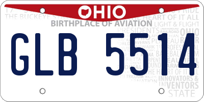 OH license plate GLB5514