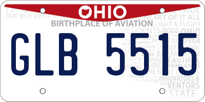 OH license plate GLB5515