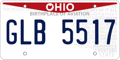 OH license plate GLB5517
