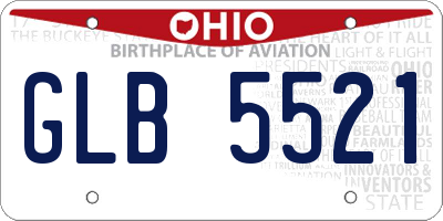 OH license plate GLB5521