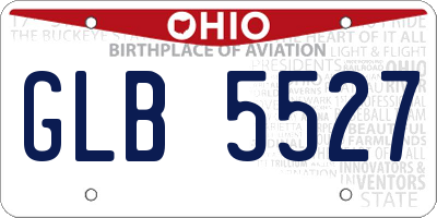 OH license plate GLB5527