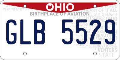 OH license plate GLB5529
