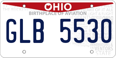 OH license plate GLB5530