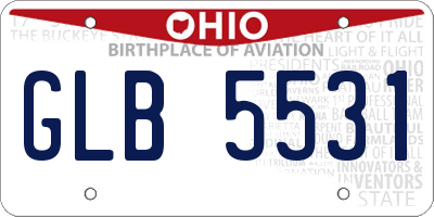 OH license plate GLB5531