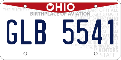 OH license plate GLB5541