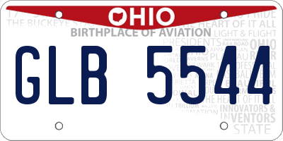 OH license plate GLB5544