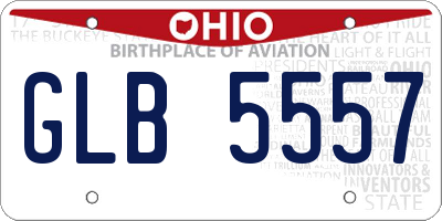 OH license plate GLB5557