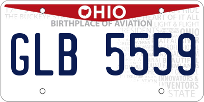 OH license plate GLB5559