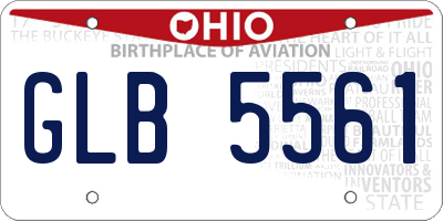 OH license plate GLB5561