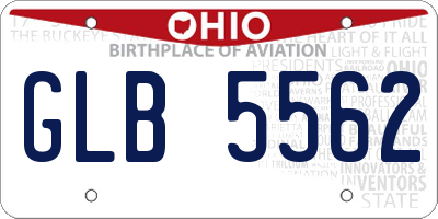 OH license plate GLB5562