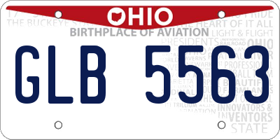 OH license plate GLB5563