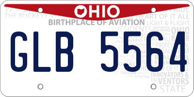 OH license plate GLB5564