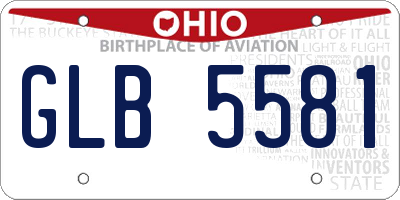 OH license plate GLB5581