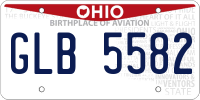 OH license plate GLB5582