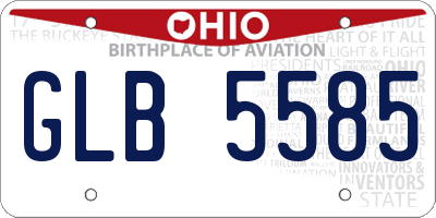OH license plate GLB5585