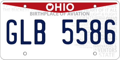 OH license plate GLB5586