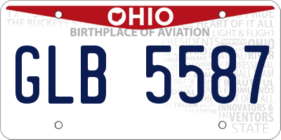 OH license plate GLB5587