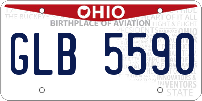 OH license plate GLB5590