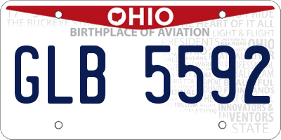 OH license plate GLB5592