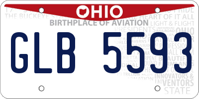OH license plate GLB5593