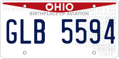 OH license plate GLB5594