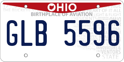 OH license plate GLB5596
