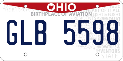 OH license plate GLB5598