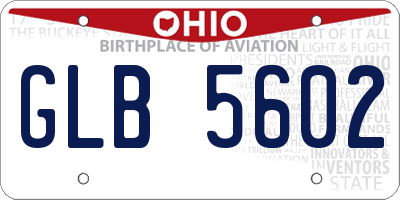 OH license plate GLB5602