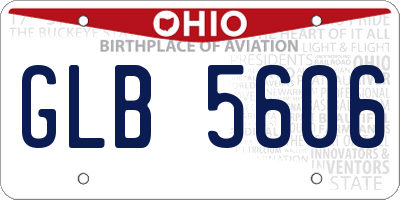 OH license plate GLB5606