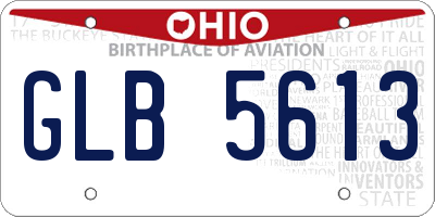 OH license plate GLB5613