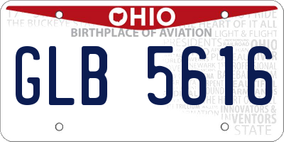 OH license plate GLB5616