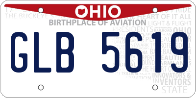 OH license plate GLB5619