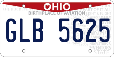 OH license plate GLB5625