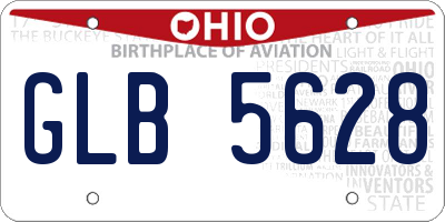 OH license plate GLB5628
