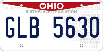 OH license plate GLB5630