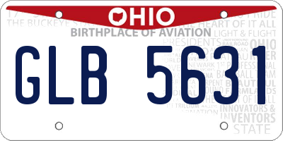 OH license plate GLB5631