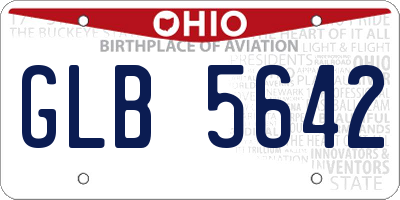 OH license plate GLB5642