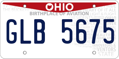 OH license plate GLB5675