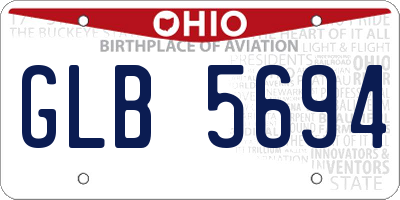 OH license plate GLB5694