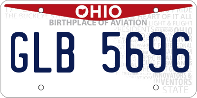 OH license plate GLB5696