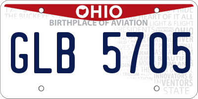 OH license plate GLB5705